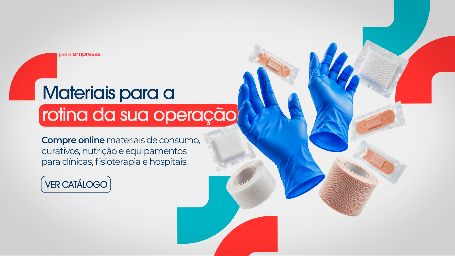 Materiais para a rotina da sua operação. Compre online materiais de consumo, curativos, nutrição e equipamentos para clínicas, fisioterapia e hospitais.